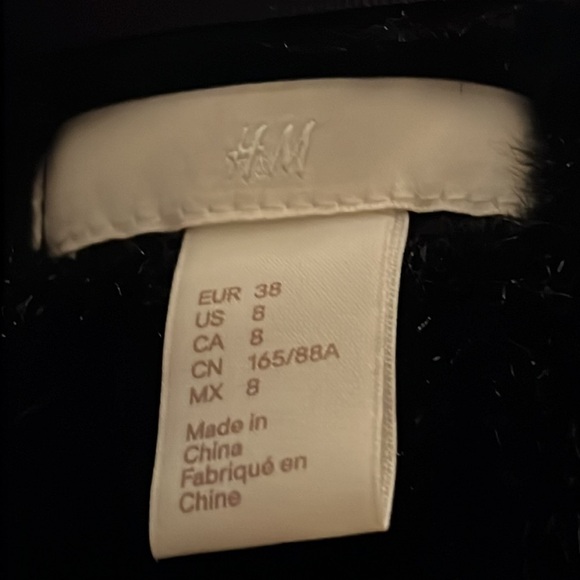 H&M faux suede coat faux fur lined soft winter cozy Sz 8 - Picture 7 of 9